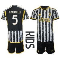 Juventus Manuel Locatelli #5 Hemmatröja Barn 2023-24 Kortärmad (+ Korta byxor)